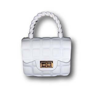 Le Miel White Mini Bag with Crossbody Chain